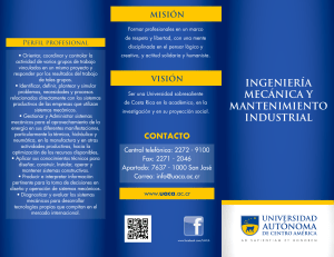 INGENIERíA MECáNICA Y MANTENIMIENTO INDUSTRIAL