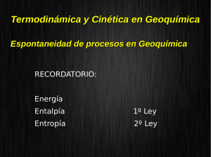 Termodinámica y Cinética en Geoquímica