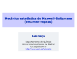 Mecánica estadística de Maxwell-Boltzmann (resumen