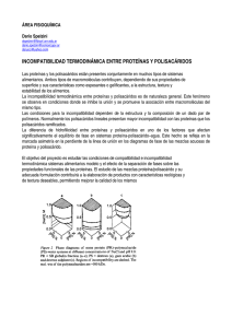 incompatibilidad termodinámica entre proteínas y polisacáridos