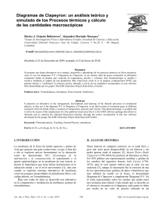 Diagramas de Clapeyron - Latin-American Journal of Physics