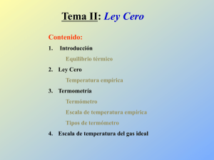 Tema II: Ley Cero