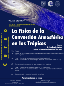 La Física de la Convección Atmosférica en los Trópicos Cu r so