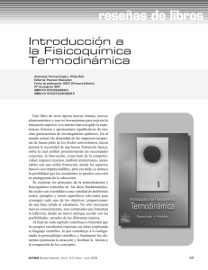 Introducci&oacute;n a la Fisicoqu&iacute;mica Termodin&aacute;mica