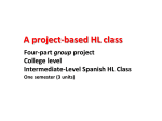 A project-‐based HL class