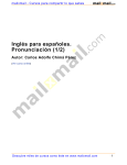 Inglés para españoles. Pronunciación (1/2)
