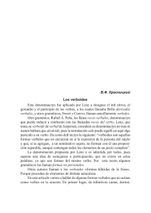 B.Ф. Красницкий Los verboides Esta denominaciyn fue aplicada por