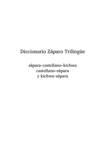 Diccionario Záparo Trilingüe - Linguistics