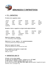 gerundios e infinitivos