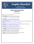 Inglés Nivel Intermedio - Lección 2