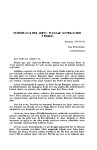 morfologia del verbo auxiliar guipuzcoano