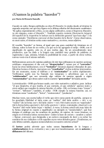 ¿Usamos la palabra “hacedor”?