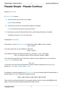 Pasado Simple - Pasado Continuo