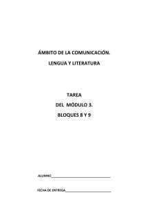 LENGUA Módulo 3. Bloques 8 y 9