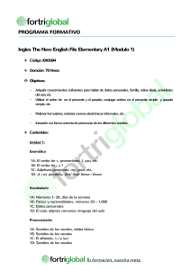 PROGRAMA FORMATIVO Ingles The New English File Elementary