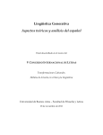 Lingüística Generativa Aspectos teóricos y análisis del español