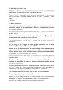 el aserejé de la sintaxis - CLASES DE LENGUA.Aprender a aprender.