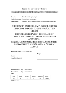 diferencia entre el empleo del objeto directo e indirecto en español