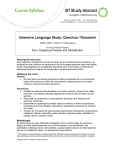 Intensive Language Study: Quechua / Runasimi