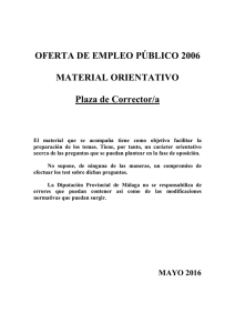 Corrector/a - Diputación de Málaga