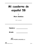 Mi cuaderno de español 5B