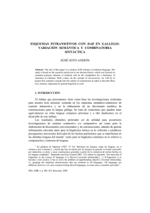 ESQUEMAS INTRANSITIVOS CON DAR EN GALLEGO
