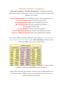 Presente Continuo o Progresivo