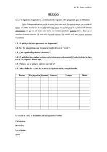 1) Lee el siguiente fragmento ya continuación