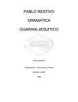 pablo restivo gramatica guarani-jesuitico