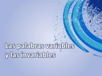 Las palabras variables y las invariables - MsBarrios-Spanish