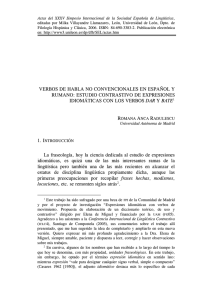 Verbos de habla no convencionales en español y rumano