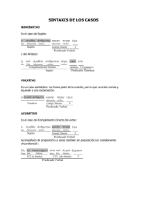 SINTAXIS DE LOS CASOS
