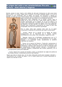 El origen del Latín y sus características: Pro aris et focis