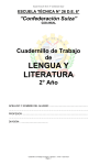 Cuadernillo de Trabajo de Lengua y Literatura
