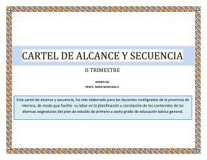 CARTEL DE ALCANCE Y SECUENCIA