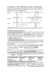 el infinitivo latino