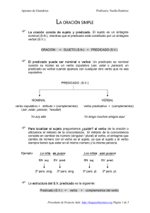 la oración simple