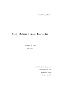 Voces verbales en el español de Argentina - e