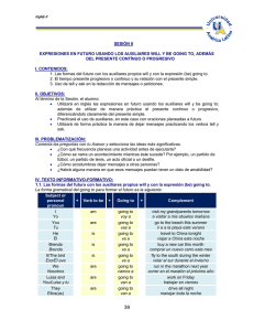 sesi&oacute;n 8 expresiones en futuro usando los auxiliares will y be going