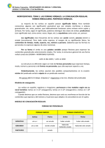tema!5.!las!formas!verbales.! - Bitácora del Departamento de
