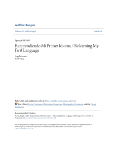 Reaprendiendo Mi Primer Idioma / Relearning My First Language
