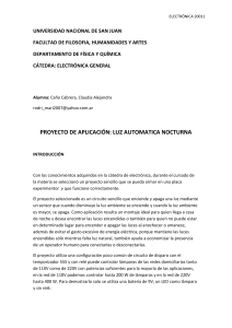 PROYECTO DE APLICACIÓN: LUZ AUTOMATICA NOCTURNA