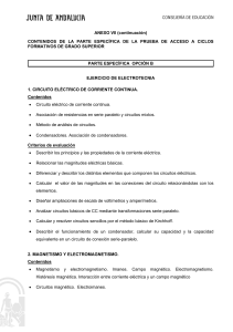 Temario Electrotecnia Grado Superior Andalucía