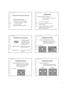 Elementos Eléctricos Básicos Definiciones
