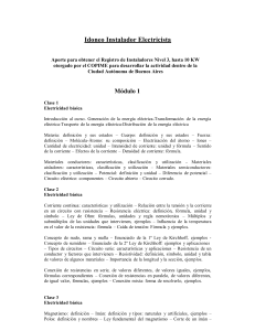 Idoneo Instalador Electricista