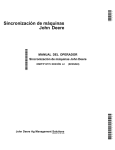 MANUAL DEL OPERADOR Sincronización de máquinas John Deere