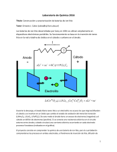 Construcción y caracterización de baterías de ión litio