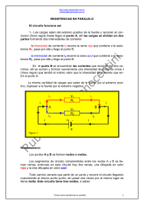 RESISTENCIAS EN PARALELO Y LEY DE LOS NUDOS