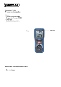 Product customization Instruction manual customization
