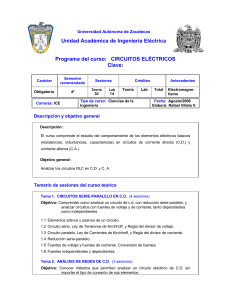 PROGRAMA CIRCUITOS ELÉCTRICOS